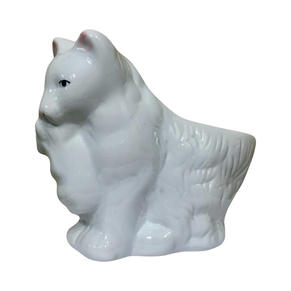 Mama Cat Holding Baby Kitten Planter Figurine, Ceramic, Vintage - (1950's) - Picture 8 of 10